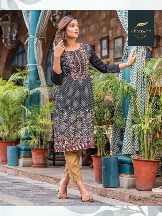 Heritage Classic Vol 4 Embroidery Kurti Catalog